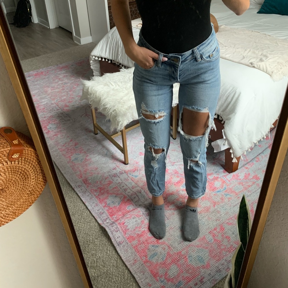 Ripped fashion nova jeans
